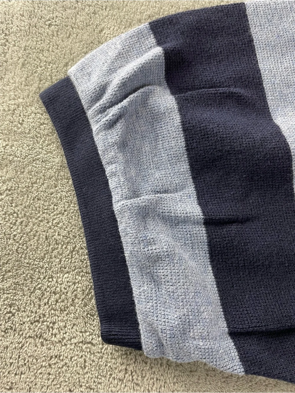 Polo Sport Ralph Lauren Blue Striped 1 Button Polo Shirt Size XXL Vtg Cotton